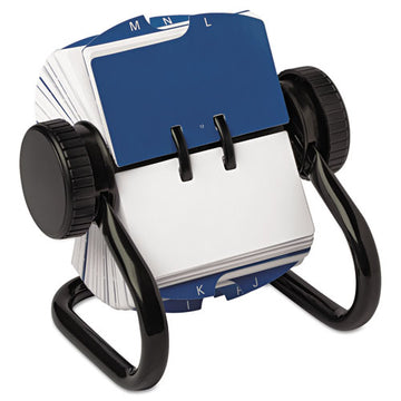 Rolodex™ Open Rotary Card File, Holds 250 1.75 X 3.25 Cards, Black freeshipping - TVN Wholesale